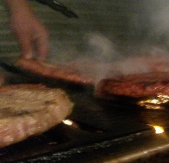 BBQ Burgers being cooked